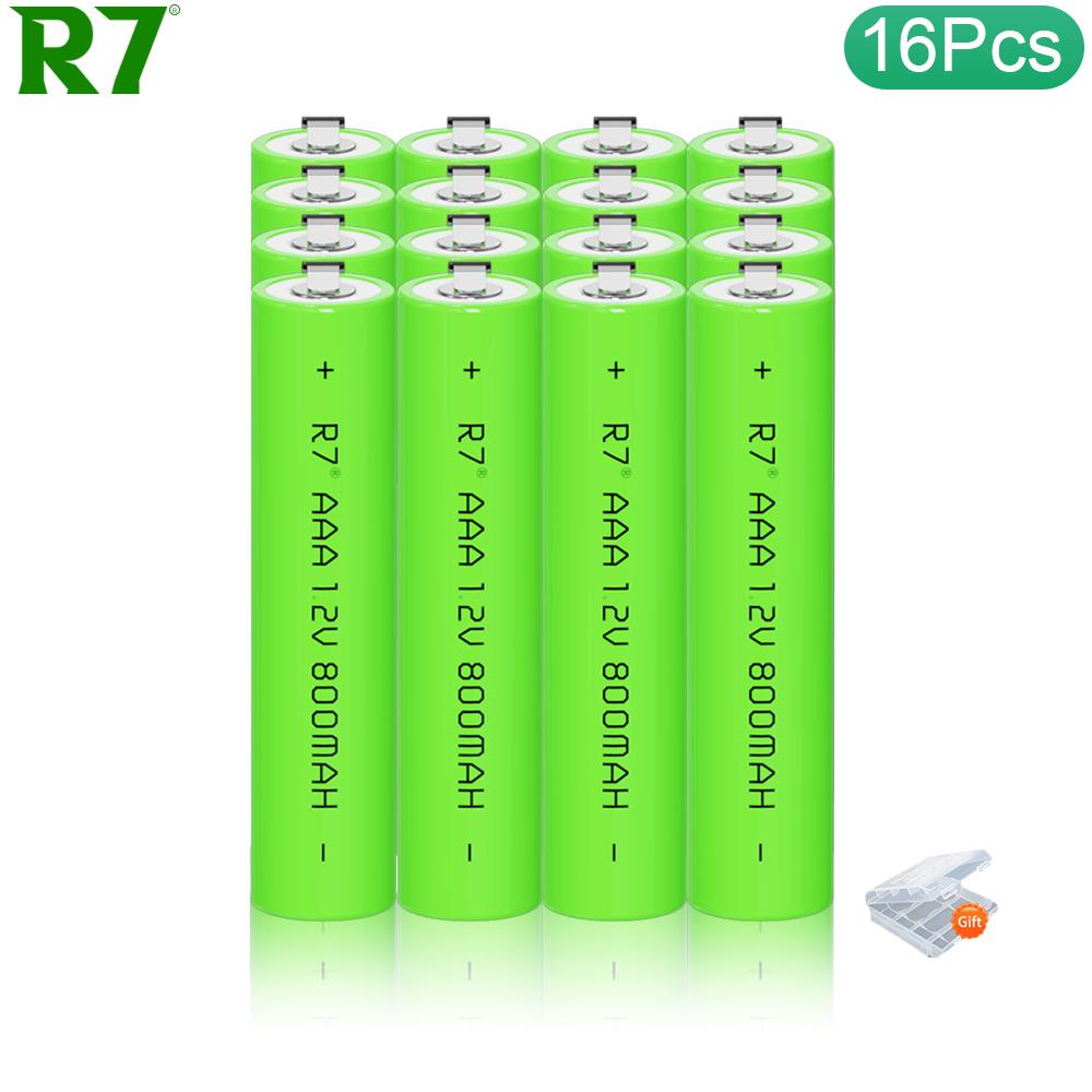 Аккумуляторная батарея R7 1,2 В AAA Ni-MH емкостью 800 мАч с приварными контактами — обеспечивает длительное питание для электробритвы, бритвы, зубной щетки