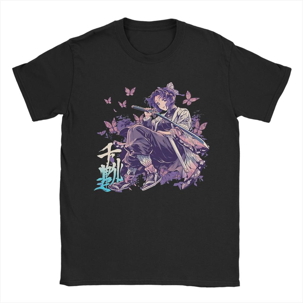Demon Slayer Shinobu  Japanese Anime  T Shirt Men Women Cotton Casual T-Shirt Round Neck  Tee Shirt Short Sleeve Clothes Classic