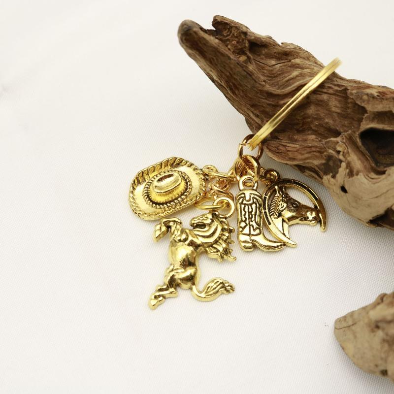 1 шт. Спортивная ковбойская шляпа в западном стиле, сапоги, брелок для ключей с лошадью, мужской брелок для ключей, подвеска-шарм для сумки, кольцо для ключей