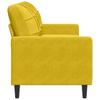 Vidaxl Sofa 3-Osobowa, Żółty, 180 Cm, Tapicerowana Aksamitem