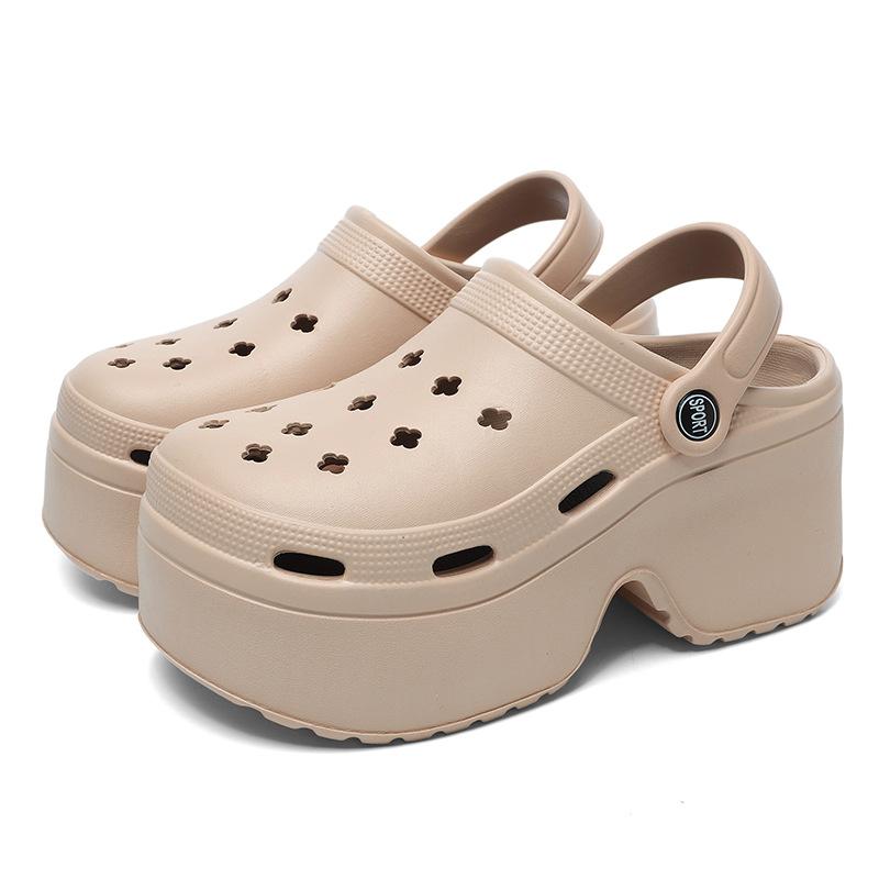 Женские летние тапочки на очень высокой танкетке, женские леопардовые сабо на толстой подошве для женщин, сандалии на массивной платформе с закрытым носком