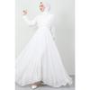 Cross Front Chiffon Dress White