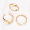 Трендовые 3 шт. Кольца с неровной текстурой Универсальные и роскошные Портативный ювелирный аксессуар для самовыражения