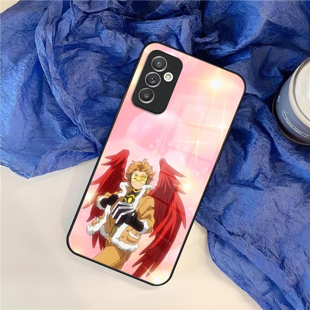 Чехол для телефона My Hero Academia Hawks для Samsung S25 S24 S30 S21 S23 S20 S22 Fe S10 E S9 Note 20 Pro Ultra Plus стеклянная крышка