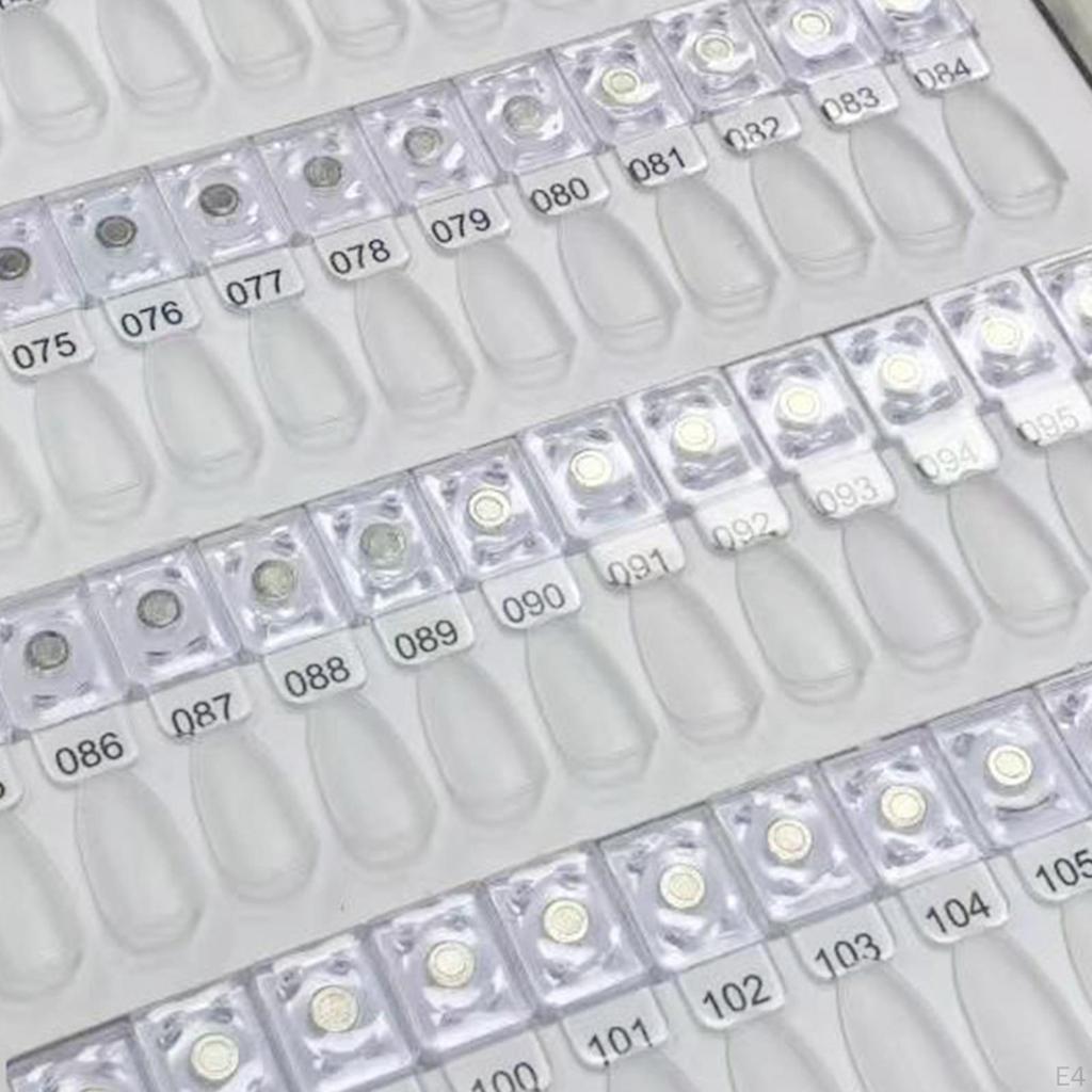 120 Nail Color Swatches Book Manicure Tool for Polish Gel Display Chart Salon