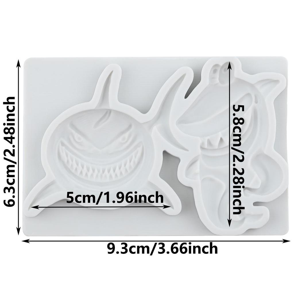 Ocean Shark Silicone Molds Shark Fondant Mold Cake Decorating Tools Cupcake Topper Candy Chocolate Gumpaste Mold