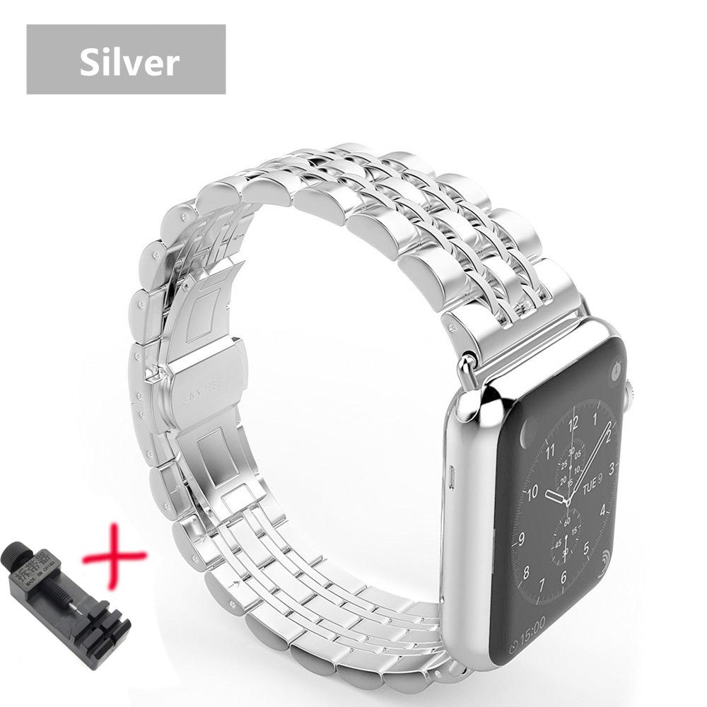 Strap For Apple Watch band 44mm 40mm 42mm/38mm 45mm 41mm smartwatch Stainless Steel watchband Bracelet iwatch series se 6 4 3 7