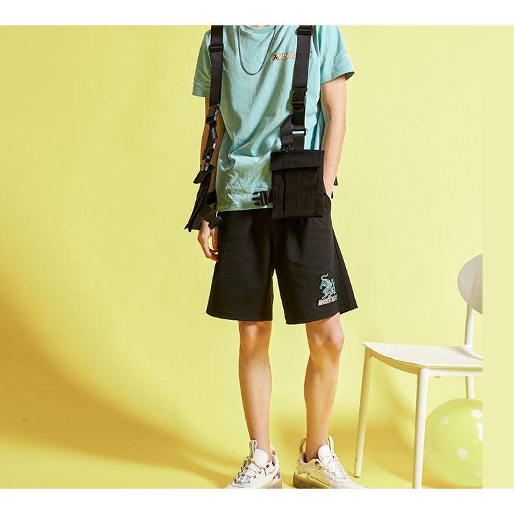 Футболка с коротким рукавом и круглым вырезом Li Ning Disney Licensed Series Kung Fu Mickey Print, мужские топы, цвет Mist-Blue AHSQ251-1