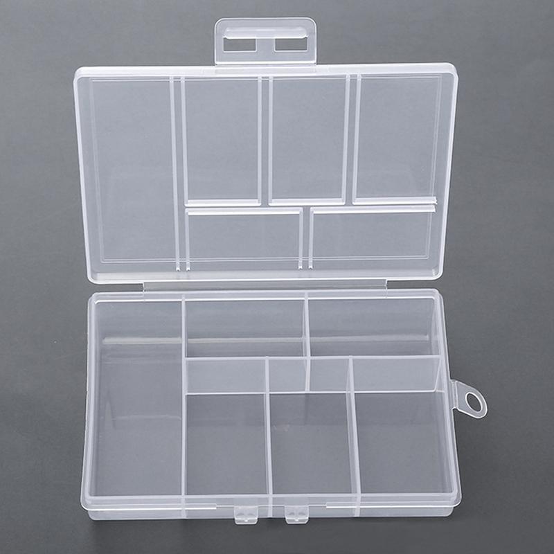 Портативный прозрачный прямоугольник 6 сеток ящики для хранения пуговиц бусины медицинские контейнеры кейс ювелирные витрины