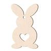 AD23-70PCS Unfinished Blank Wood Cutout Wooden Easter Bunny  Shaped Wooden Easter DIY Wooden Craft For Easter Spring Durab