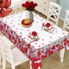 Скатерть на День святого Валентина Скатерть с сердечками любви Прямоугольная Квадратная Романтическая Скатерть для Юбилея Свадебной вечеринки Украшение обеденного стола