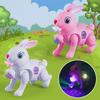 Электрическая игрушка-прыгун в виде кролика с 3D-проекцией света и музыки