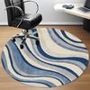 1pc Ocean Waves Office Round Area Rug, Under Office Chairs Bedroom Living Room Home Decor, Room Deco, Available in Various Sizes