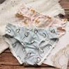 Cute and Comfortable Wrap Hip Print Cartoon Fruit Ice Silk Low-rise Women's Panties