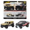 Hot Wheels Premium 2 Pack Ford Bronco R / '17 Ford F-150 Raptor Vehicle Toy Mini Car for Ages 3 and Up Multi HRR77