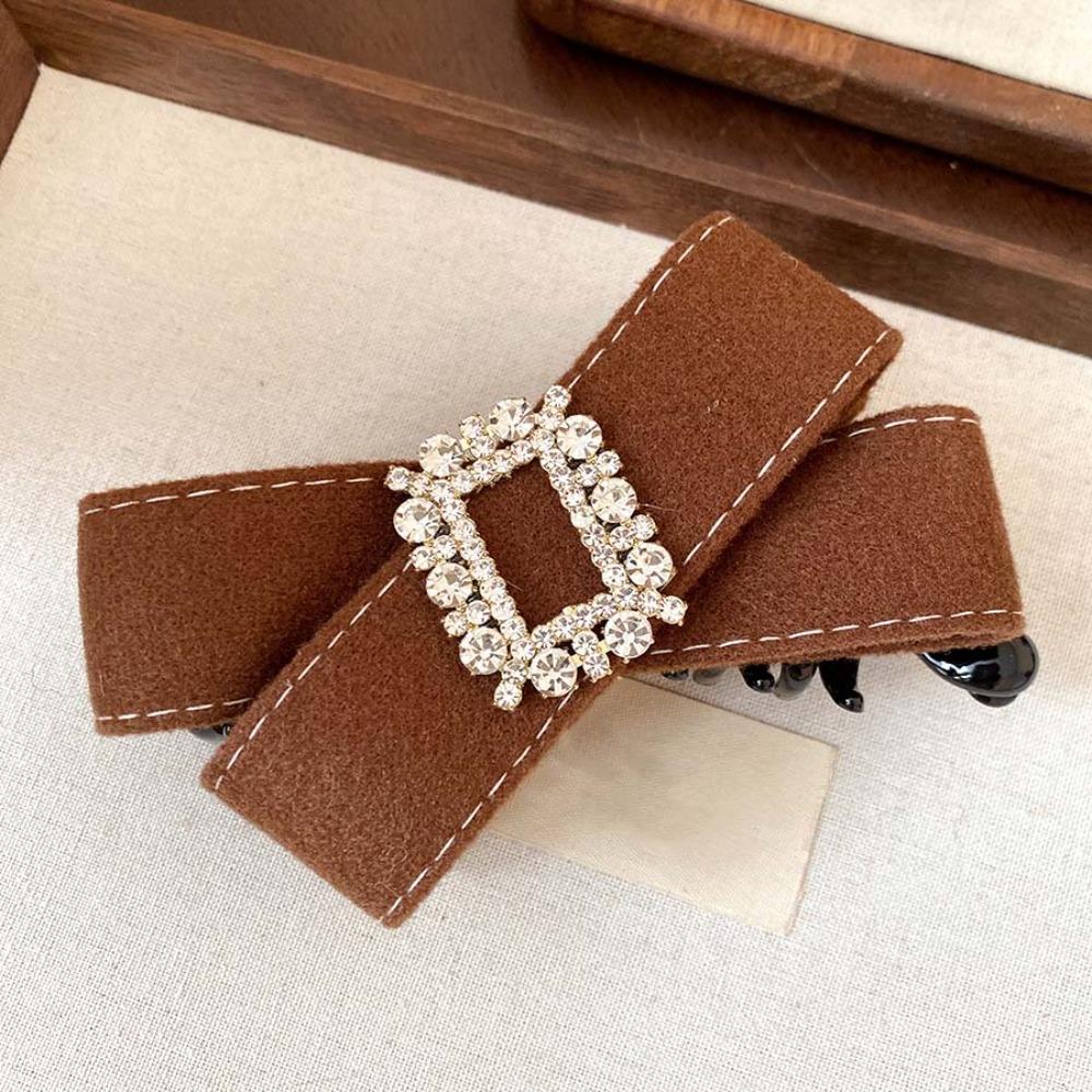 Plastic Women Vertical Clip Korean Style Ponytail Holder Fashion Bow Banana Clip  Daily