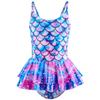 4-12 Years Kids Girls Sleeveless One-piece Swimsuit Printed Swimwear