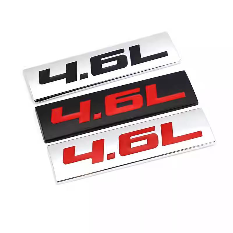 fsbn3 3D Metal 4.0L 4.6L 4.7L 5.0L 5.3L 5.7L Car Rear Trunk Emblem Badge For Jepp Dodge Volvo Ford Cadillac Chevrolet Honda Toyota