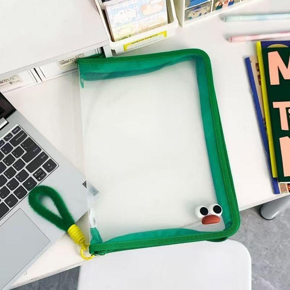 Прозрачная сумка-органайзер для хранения, полипропиленовые пакеты для файлов, милый держатель для канцелярских товаров
