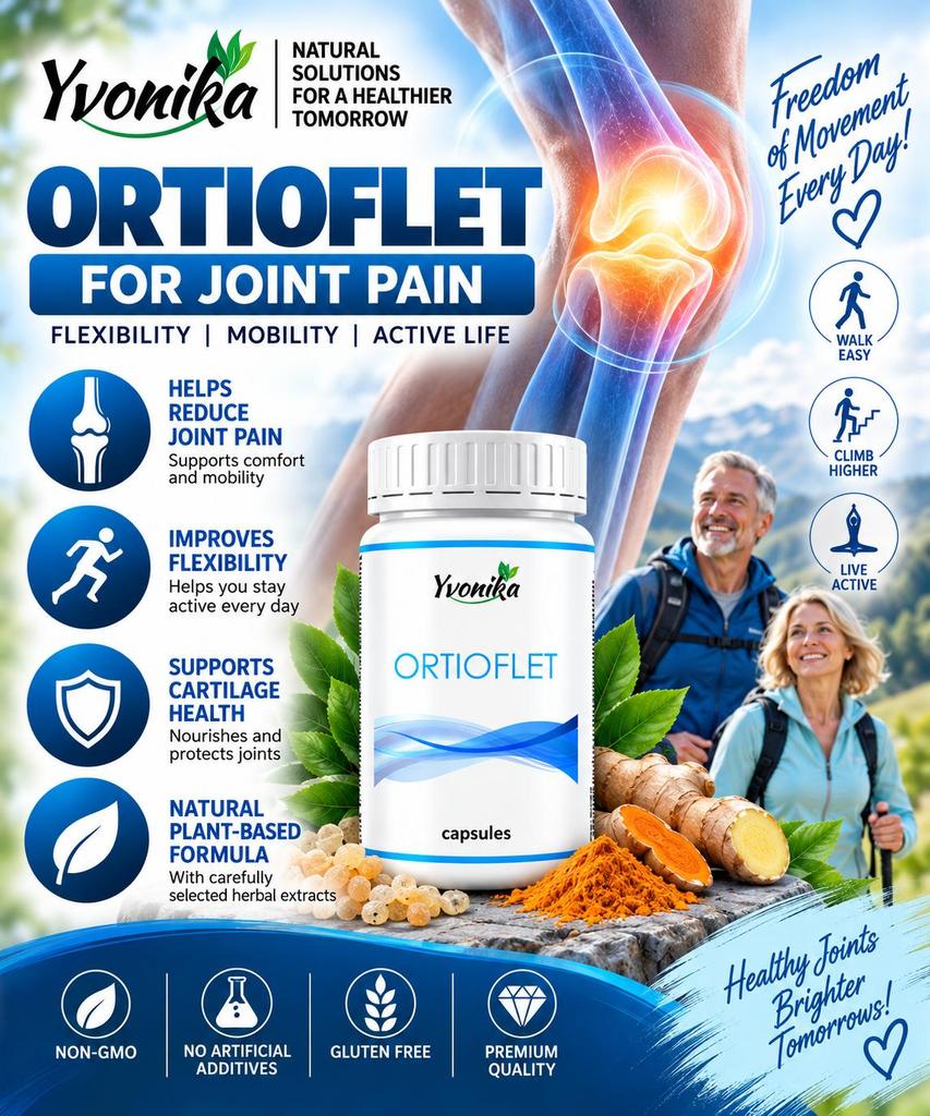 Yvonika Ortioflet – For Joint Pain, 30 Capsules