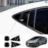 Для Toyota Prius 60 Series 2023 2024 ABS черный карбоновый каркас ручки задней двери задний треугольник отделка внешние аксессуары