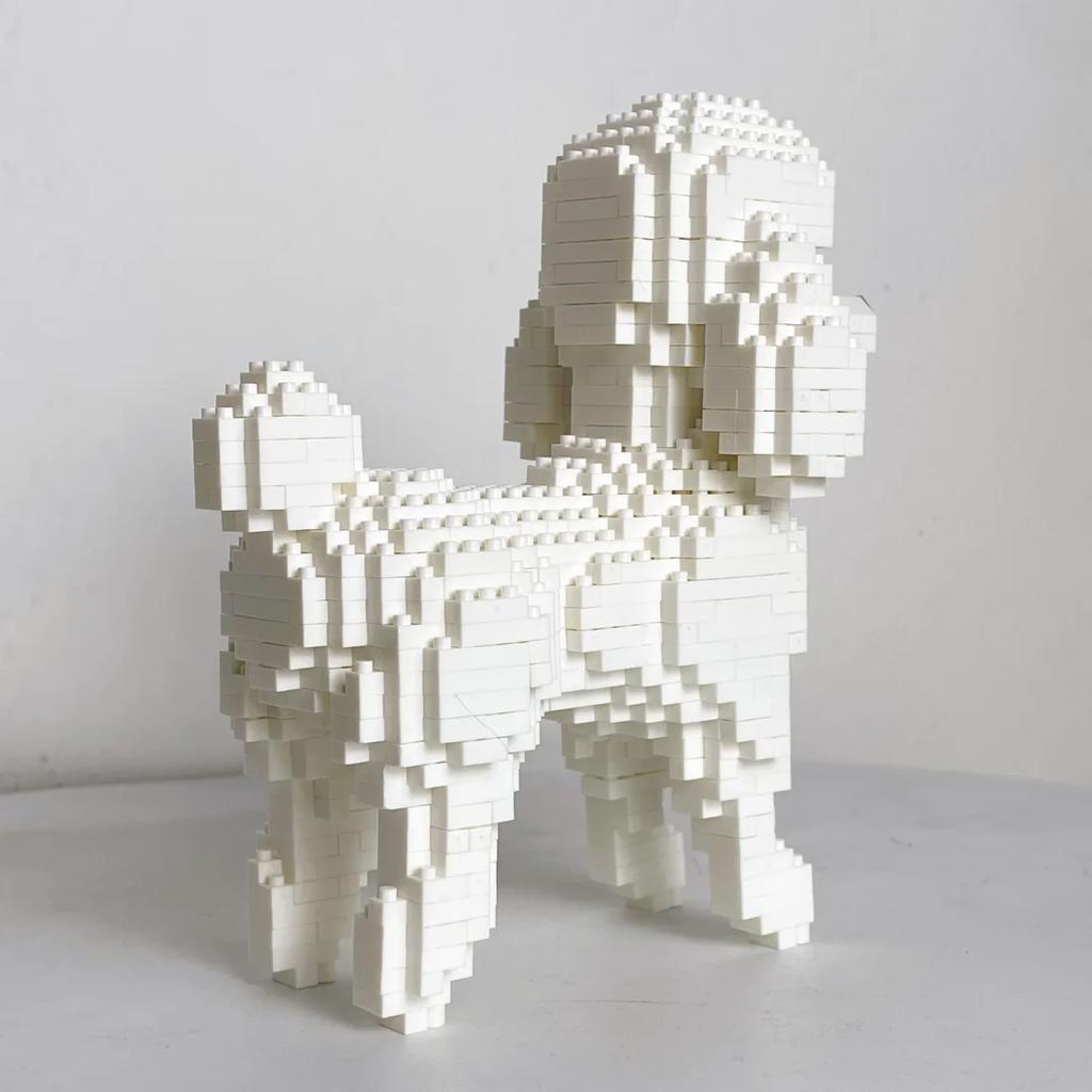 Knew Built Poodle Dog Micro Mini Construction Blocks Toys: Cute Doberman Pinscher Ideal Pet Lover Present Chow Chow Bullhead