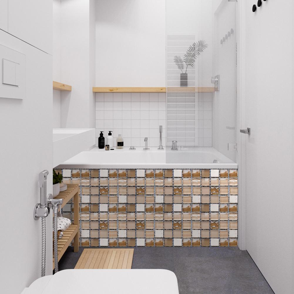 10 шт. Мозаичные наклейки на стену Водонепроницаемые декоративные наклейки для плитки Самоклеящиеся 10x10 см для кухонного фартука, мебели, лестницы