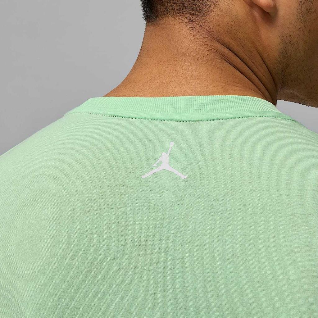 Jordan Спортивная футболка Dri-FIT Удобная Мягкая Дышащая с длинным рукавом Мужские Топы Зеленая HJ2344-376