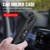 Роскошный противоударный бронированный чехол-подставка Автомобильный держатель кольцо Магнитный чехол для Huawei Samsung Xiaomi iPhone