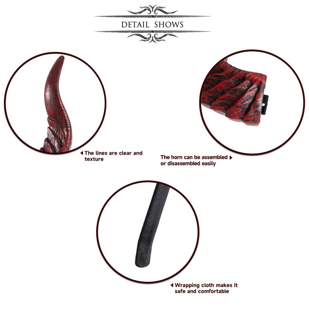 Gothic Devil Horns Headbands Adjustable Party Hair Accessory For Women Men Costume Weddings Elegant Hairband