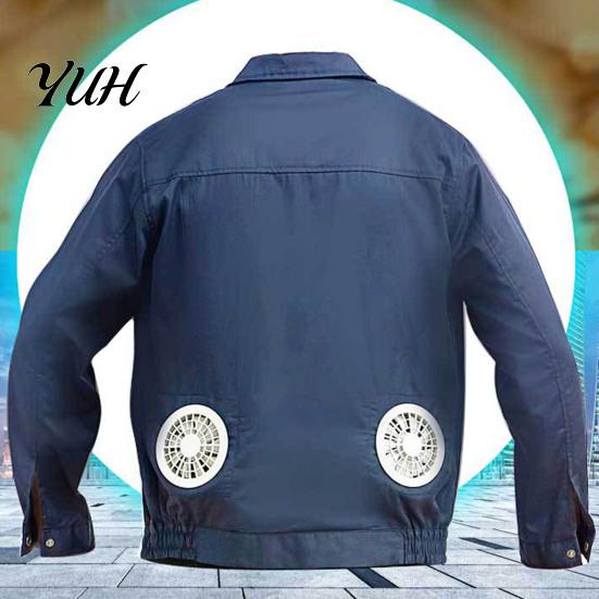 Air Conditioned Clothes Jacket Camouflage Cooling Men USB Long Conditioner Coat Sleeve Sun Protection with Fan for Office
