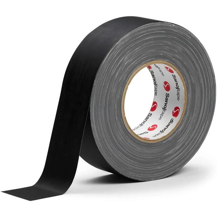 Ruban Adhésif Professionnel Mat de Couleur Noire 50mmx50m Ruban Sons et Lumières Gaffer à Conduit[338]