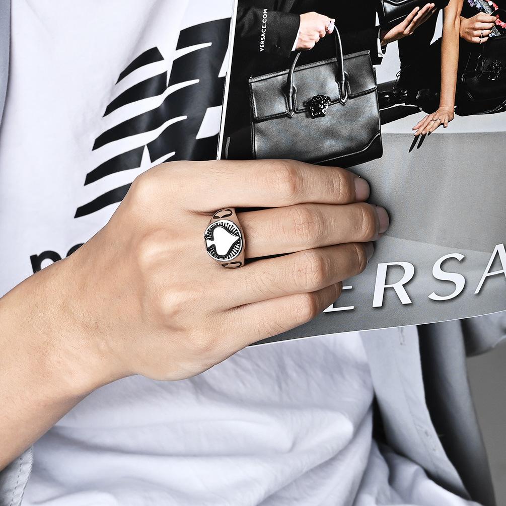 Poker Spade A Titanium Steel Ring Ring Men's Niche Personality Lucky Accessories Hipster Wear Hand Accessories