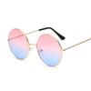 Retro Round Pink Sunglasses Woman Brand Designer Sun Glasses For Male Alloy Mirror Female  Black