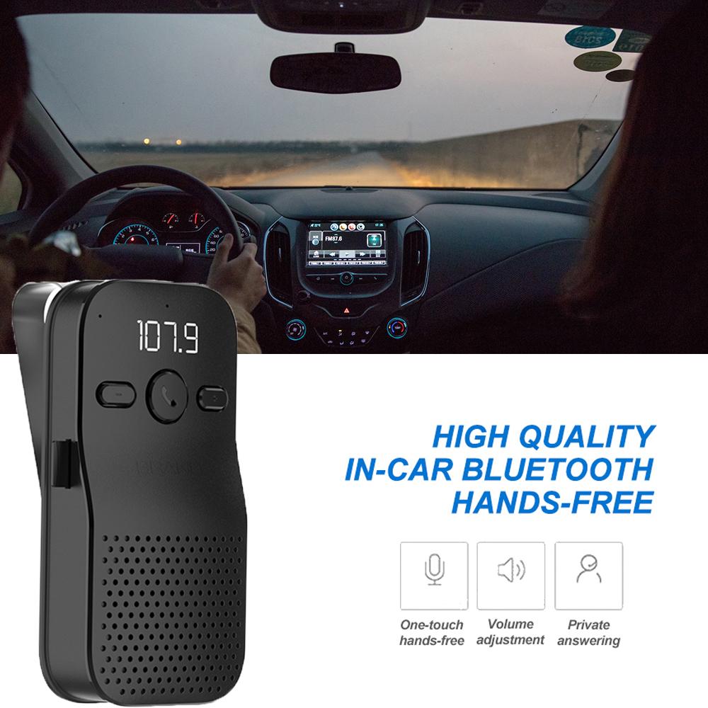 Многоточечный беспроводной спикерфон Bluetooth Car Audio Спикерфон Hands-free Bluetooth-совместимый автомобильный комплект Hands-free MP3-плеер