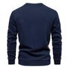 Autumn New Men'S Long-Sleeved Splicing Sweater Foreign Trade Men'S Casual Slim-Fit Crew Neck Sports Jumper