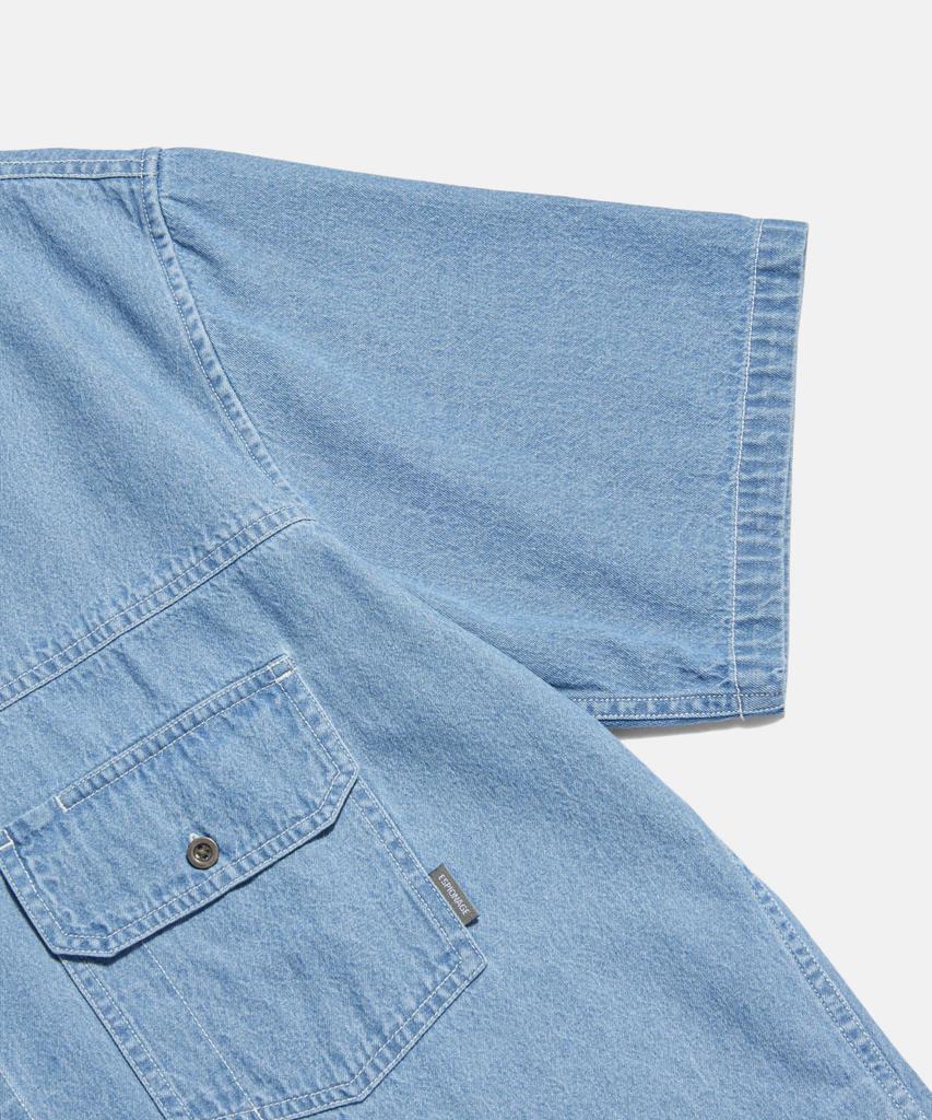 ESPIONAGE Denim Trucker S/S Shirt Light Indigo
