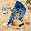 Football team City FC Print Beach Towel, Versatile Lightweight Absorbent Beach Towel for Pool Surf Yoga Bathroom, Perfect Birthday Holiday Gift