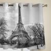 Eiffel Tower Window Curtains For Living Room Luxury Bedroom Decor Drapes Kitchen Window Treatments Curtains