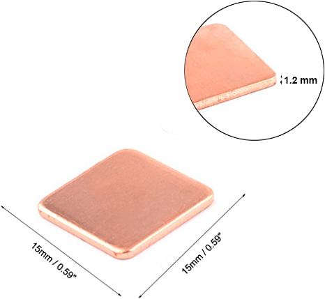 5pcs 0.3mm-2mm Laptop Coppers Sheet Plate Strip Shim Thermal Pad Heatsink Sheet For GPU CPU VGA Chip RAM Cooling