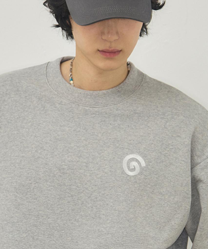 GRAVER [Unisex] G Symbol Embroidered Sweatshirt_2 Colors