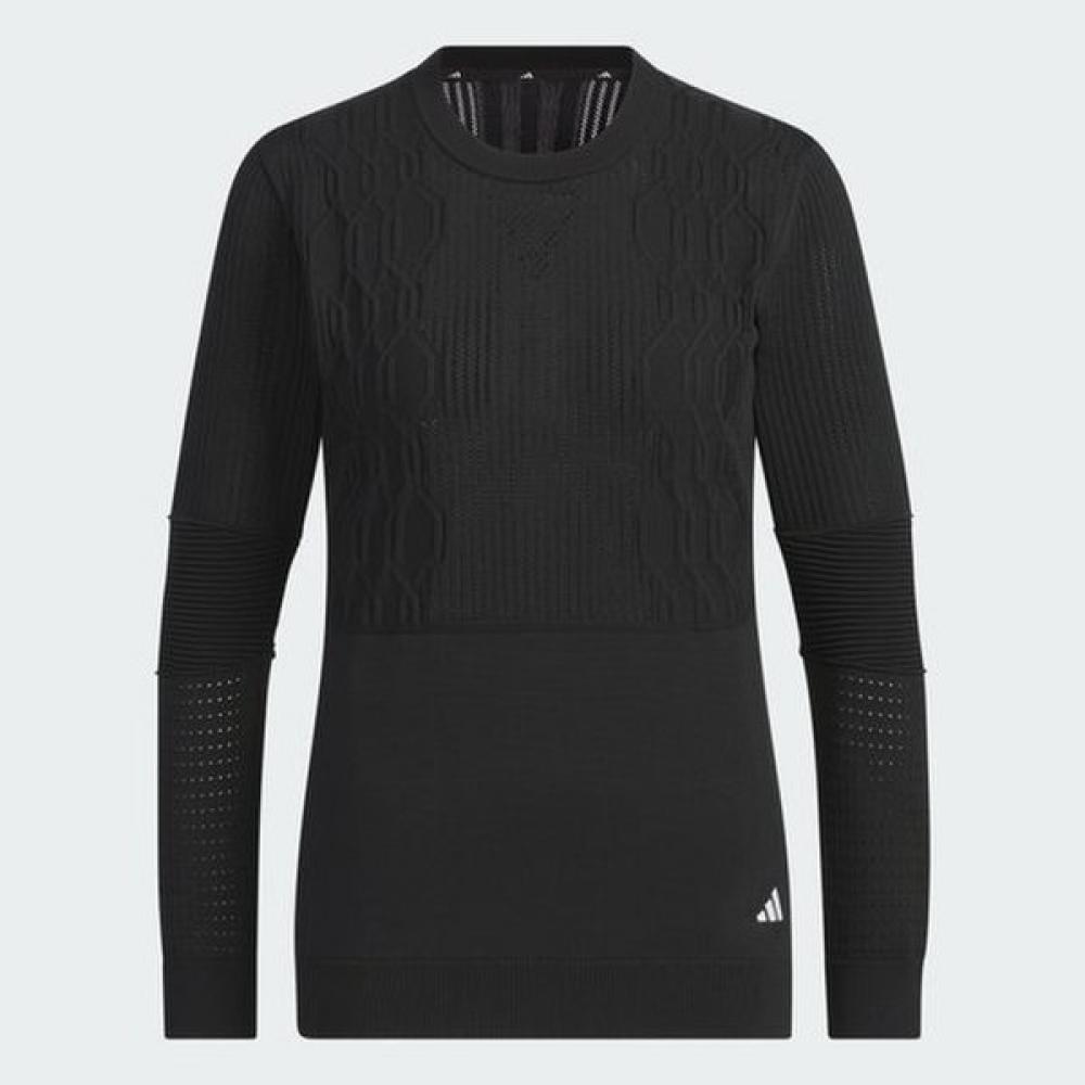 Adidas Golf 2024 S S Women Golf Prime Knit Gradient Pattern Long Sleeve Crewneck Pullover In6609