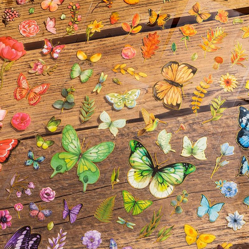 2 шт., бронзовая наклейка для ПЭТ «Добрый день», садовая серия с бабочками, украшение для ручной работы, украшение «сделай сам»