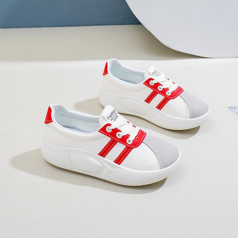 Осенние новинки, дышащие белые туфли, женские повседневные туфли на платформе, туфли на платформе