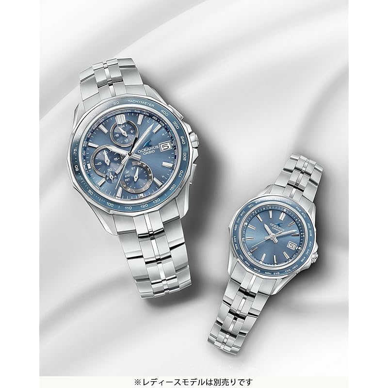 Часы Casio Oceanus (OCW-S7000E-2AJF) Сделано в Японии, Manta, Bluetooth, Радиоуправляемые солнечные часы, Сапфировое стекло, Светло-голубой, Мужские