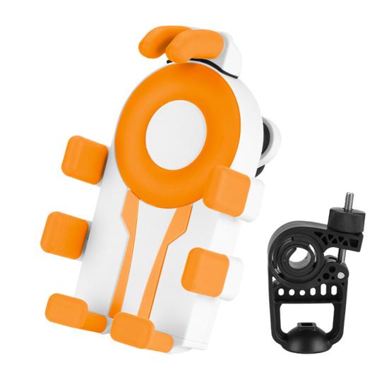 Bicycle Phone Holder Eight-Claw Shock Absorbing Motorcycle Mobile Phone Mount 360-Degree Rotation Anti-slip Universal Bicycle Scooter Cell