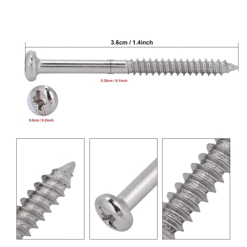 Pack of 50 Pickup Screws for JB Basses. High-quality, Rust-resistant, and Durable Pickup Mounting Screws.