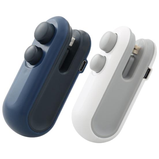 1 Set Bag Sealer Rechargeable Mini Sealing Machine with Cutter Mini Heat Sealer for Chip Snacks Biscuits Bag