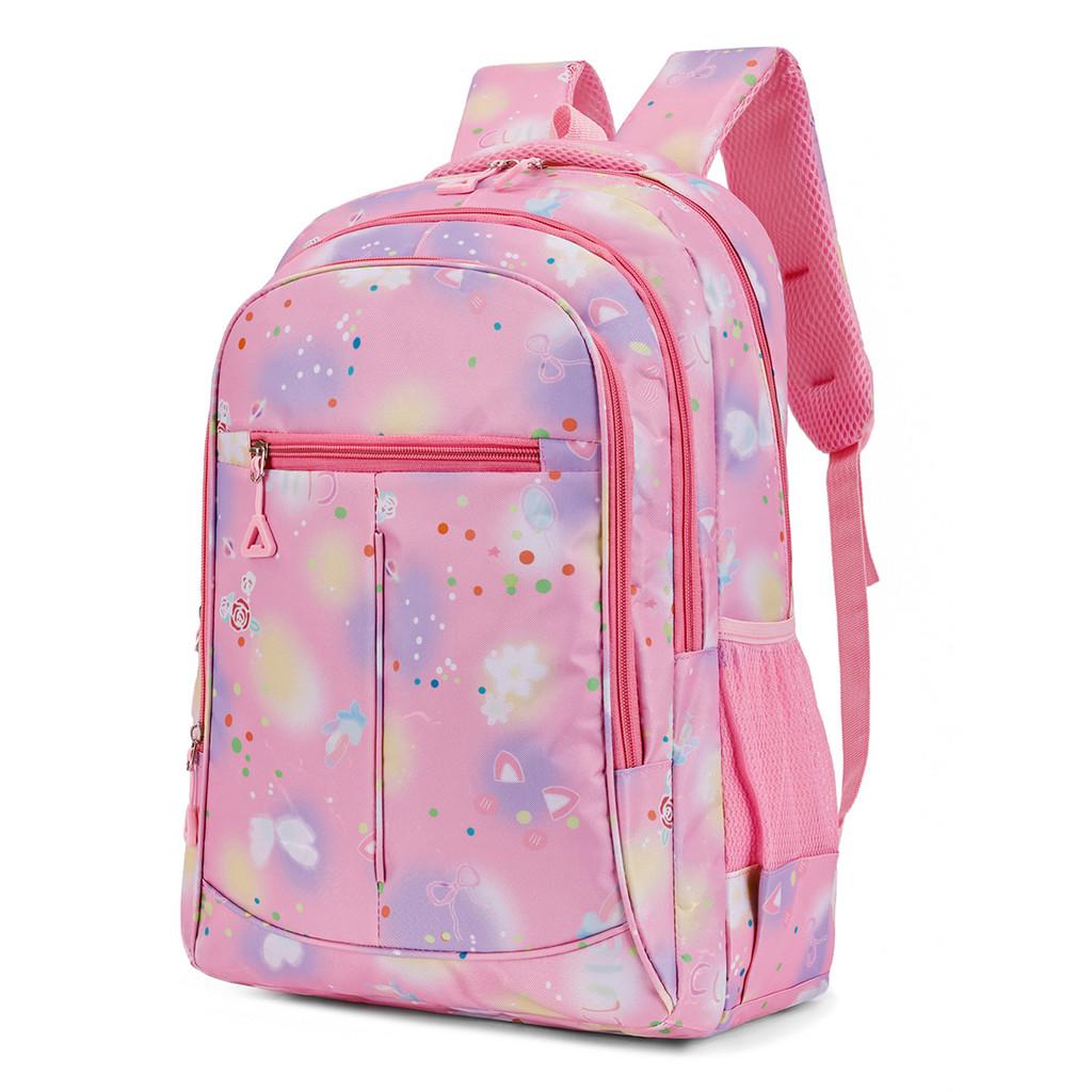 Casual Kids Backpack With Striped Pattern And Polyester Lining For Daily Use