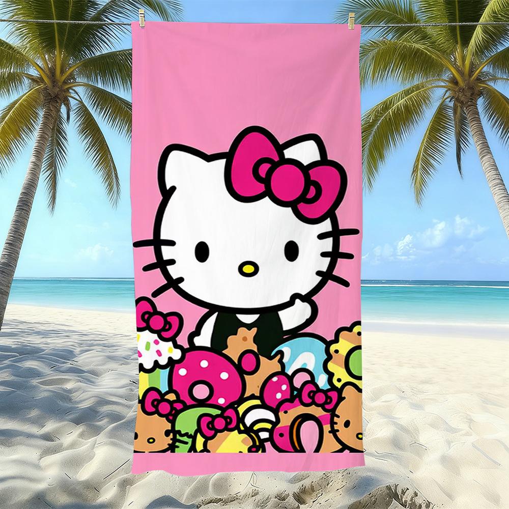 Microfiber Printed Beach Towel Quick-Drying Sand-Proof Absorbent Bath Towel Travel Swimming Towel